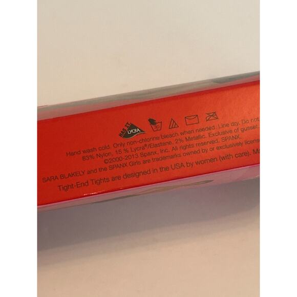 Spanx by Sara Blakely Body Shaping Lurex Tights Womens Size E Black Patterned - Picture 5 of 5